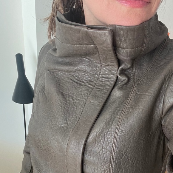 Leather Jacket size M - 7 For All Mankind - Picture 5 of 16